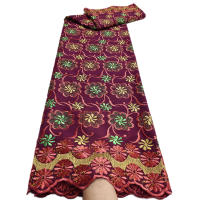 Tela De Encaje Africano De Algodón Para Mujer 5 Yardas Ideal Para Vestidos De Boda Y Fiestas Costura Y Bordado - details 5