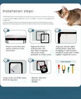 Puerta Para Perros Y Gatos De Exterior Con Cerradura Segura Instalación Fácil Ventana Puerta De Casa Acceso Libre Estilo Moderno - details 7