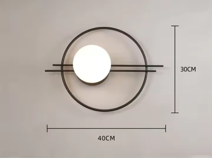 Lámpara De Pared LED Moderna Dorada/Negra Luz De Pared Creativa Para Dormitorio Y Sala De Estar Instalación En Pared Incluye Bombilla - 1