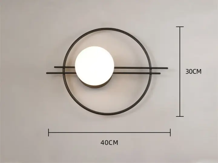 Lámpara De Pared LED Moderna Dorada/Negra Luz De Pared Creativa Para Dormitorio Y Sala De Estar Instalación En Pared Incluye Bombilla - 1