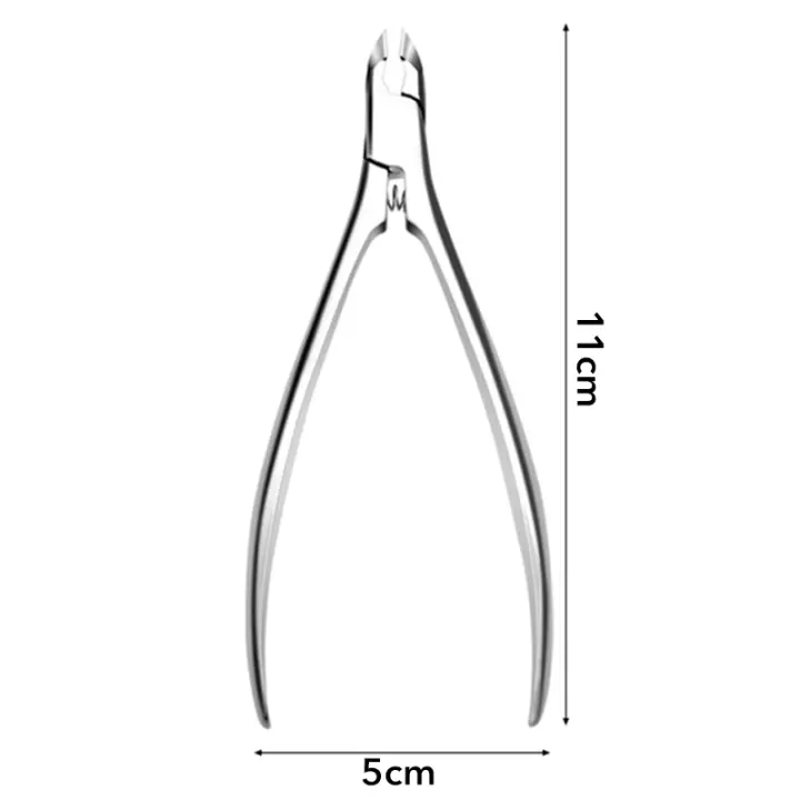 Tijeras De Cutícula Profesionales 1Pcs Herramienta De Manicura Y Pedicura Acero Inoxidable Cortador De Cutículas Con Resorte - 1