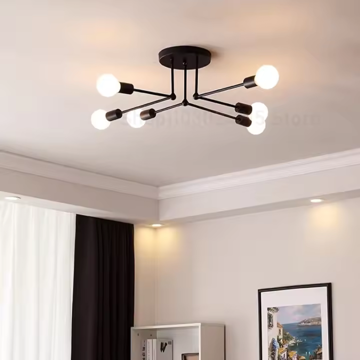 Lámpara De Techo Moderna Nórdica Minimalista Creativa Para Dormitorio Sala De Estar Comedor Estudio Luz Doméstica Sin Control Inteligente Fuente De Alimentación AC - 1