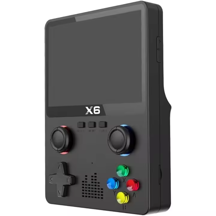 CRGANGZY X6 - Consola de Juegos de 3.5 Pulgadas, Pantalla IPS, Reproductor de Juegos de Mano de 2000 Mah ATJ22735 de 32 Bits RISC, Conexión de Mango para Adultos y Niños (verde) ENVIO 24H - 1