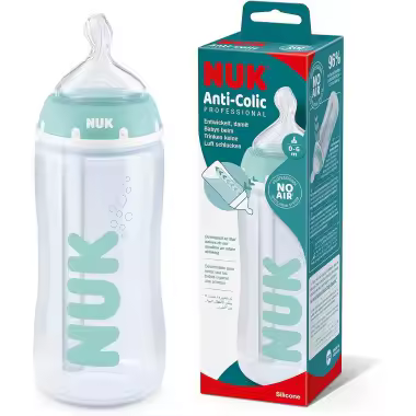 Biberón NUK First Choice anticólico profesional 300ml 0-6m silicona + cepillo limpieza - 1