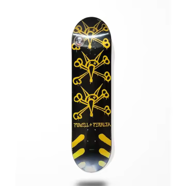 Powell.P Monopatín Skate Skateboard deck tabla Vato Rats birch black yellow 8.0 - 1