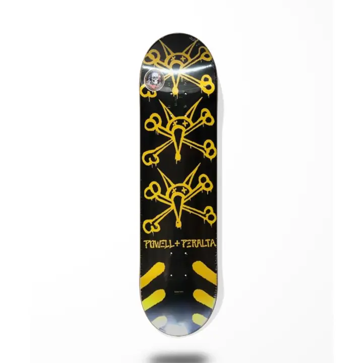 Powell.P Monopatín Skate Skateboard deck tabla Vato Rats birch black yellow 8.0 - 1