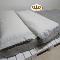 ROYAL Saco Nórdico Nido Gris Estrellas Cama 90 Con Cremallera y Fuelle Sin Relleno. Ideal para no destaparse al dormir, muy fácil de hacer la cama - details 1