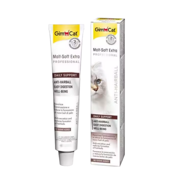 GIMCAT MALT-SOFT EXTRA PROFESIONAL ANTI-HAIRBALL 20g, MALTA PARA GATOS Y HURONES PARA MEJORAR EL TRÁNSITO INTESTINAL DE TU MASCOTA. - 1