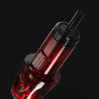 20PCS Agujas De Tatuaje CNC RS De 0.3MM Con Carcasa De Seguridad Desechable Para Artistas De Tatuaje Transparente Rojo - details 4