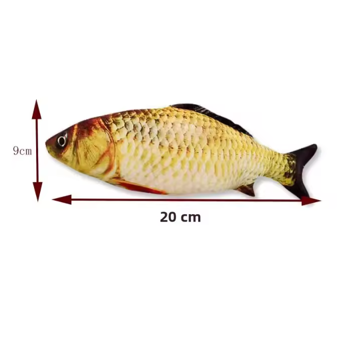 Juguete De Pescado Para Gato MADDEN Simulación De Pescado Con Menta Juguete Interactivo Para Gatos Y Gatitos Almohadilla De Raspadura Regalo Para Mascotas - 1