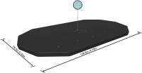 Cobertor Solar Lona Superior BESTWAY para Piscina Desmontable de varias medidas y modelos: rectangular, ovalado y circular de fácil instalación sobre el borde de la piscina. La lona evita que el agua se ensucie y lo calienta, en cierta medida. - details 5