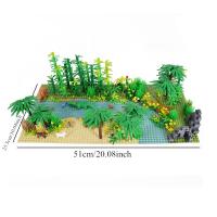 Bloques De Construcción Clásicos Base Placa De Granos 580pcs Pack Para Crear Un Escenario De Selva Tropical Para Niños - details 6