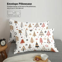 Juego De Cama Navideño 3 Piezas Con Patrón De Árbol De Navidad (1 Funda De Edredón + 2 Fundas De Almohada) Set De Algodón Suave Y Cómodo - details 11