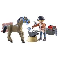 Playmobil herrador Ben y caballo Aquiles Waterfall (71357) - details 1