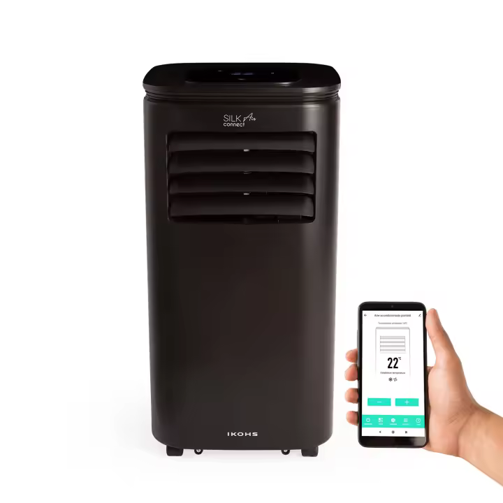 CREATE - Aire Acondicionado Portátil 3 en 1 WiFi 9000 BTU - Deshumidificador - Cobertura hasta 25 m2 - SILKAIR CONNECT - 1