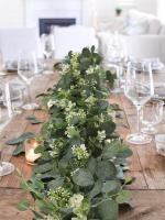 2pcs Vinatera De Eucalipto Artificial Textura Real Planta Verde Falsa Colgante Para Decoración De Bodas Jardín Casa Fiestas Pared - details 8