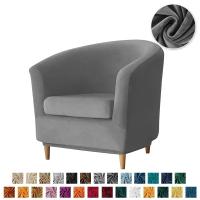 Cubierta De Silla De Baño En Velours Estirable Estilo Diván Funda De Sofá Para Sala De Estar Con Fundas Para Cojines De Asiento - details 5
