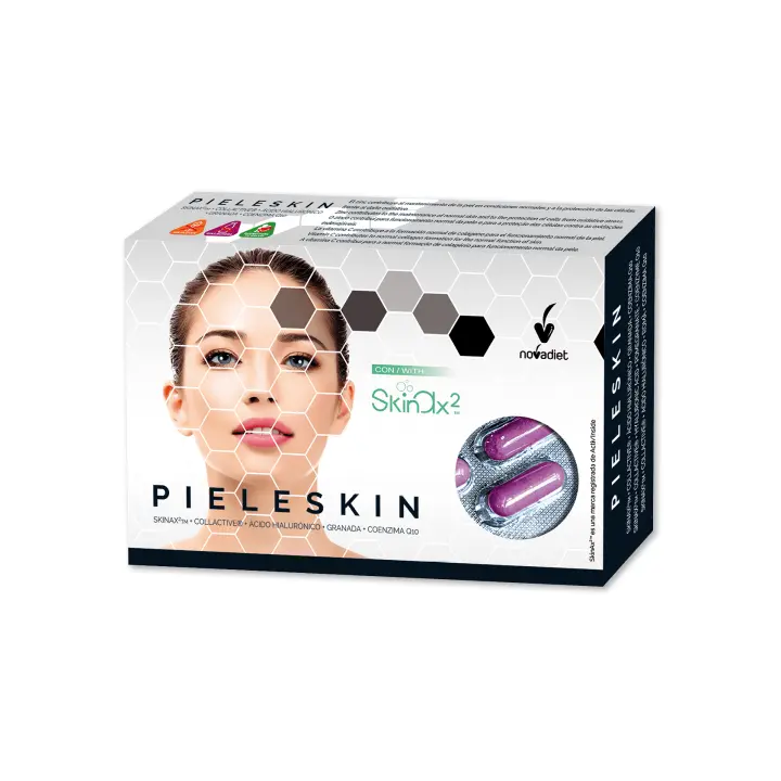 Novadiet PIELESKIN 30 cápsulas con SkinAx²™, Collactive, Ácido Hialurónico, Granada y Coenzima Q10 - 1