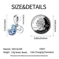 Encanto De Mariposa Cambio De Color Chameleon En Plata 925 Con Cuentas De Zirconia Para Pulseras Originales Y DIY Joyería Fina Regalos - details 9