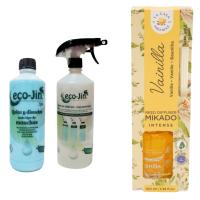 ECOJIN SPA AZUL ORIGINAL DE LABONCLER + DIFUSOR + AMBIENTADOR A ELEGIR CASA DE LOS AROMAS. Producto en frasco de vidrio de 100 ml y con 6 sticks. disfruta de una agradable sensación de alegría y vitalidad. - details 1