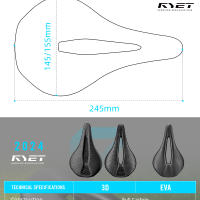Sillín De Bicicleta RYET Ultrafino De Carbono 3D 145MM 7*9 Para Hombres Y Mujeres Triatlón Carretera MTB Montaña Gravel Piezas De Sillín De Bicicleta - details 3
