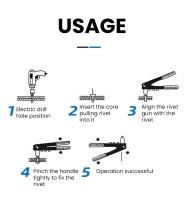 Juego De Rivetador Manual 420MM Gun De Mano Para Soldadura Blanca Herramienta DIY Para Automóviles Y Fabricación Comercial - details 10