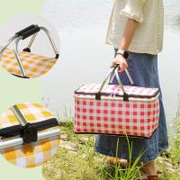 Cesta de picnic familiar con aislamiento térmico, 28 l, portátil, impermeable, plegable, con asa de aluminio. - details 3