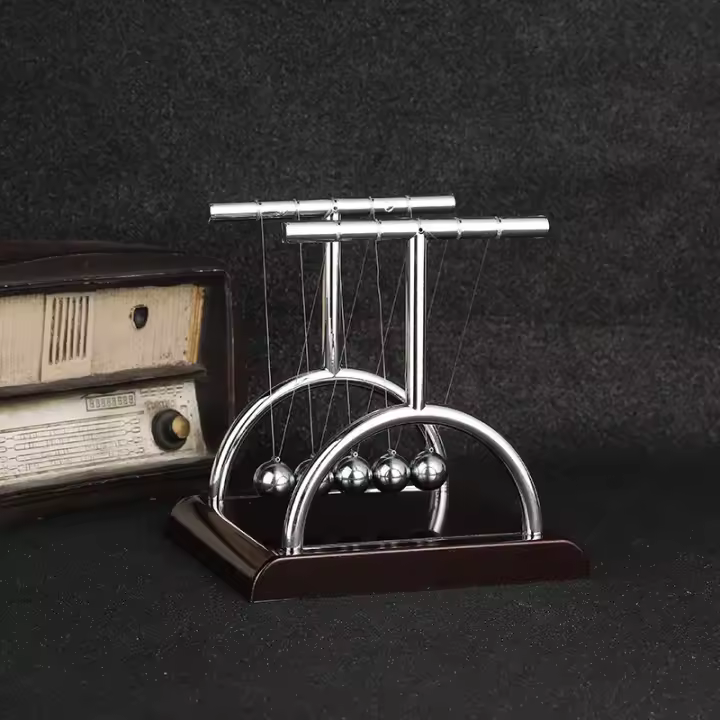 Newton's Cradle Balance De Acero Pelota De Juguete Para Oficina Y Decoración Del Hogar Pendulo De Ciencia Y Matemáticas Alivio Del Estrés Regalos Para Niños Y Adultos - 1