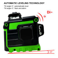 Pracmanu Nivel Láser 3D De 12 Líneas Auto-Nivelado Rayos Verdes Horizontales Y Verticales Super Potentes Para Construcción Y Jardinería - details 4