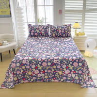 Sábana De Cama Individual/Reina/King Con Estampado De Flores Sábana Plana De Poliéster 100% Sin Fundas De Almohada - details 0
