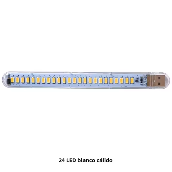 Luz Nocturna LED Mini 5V USB Con 3-24 LEDs Luz De Lectura Portátil Para Mesa PC Portátil Con Interruptor Táctil Para Power Bank - 1