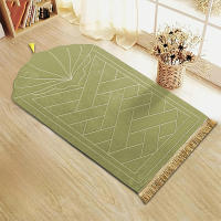 Alfombra De Oración De Espuma Espesada Con Borla Y Diseño Emboss Suave Y Fácil De Llevar Se Puede Usar En Muchas Escenas Alfombra De Poliéster 100% Lavable a Mano - details 7