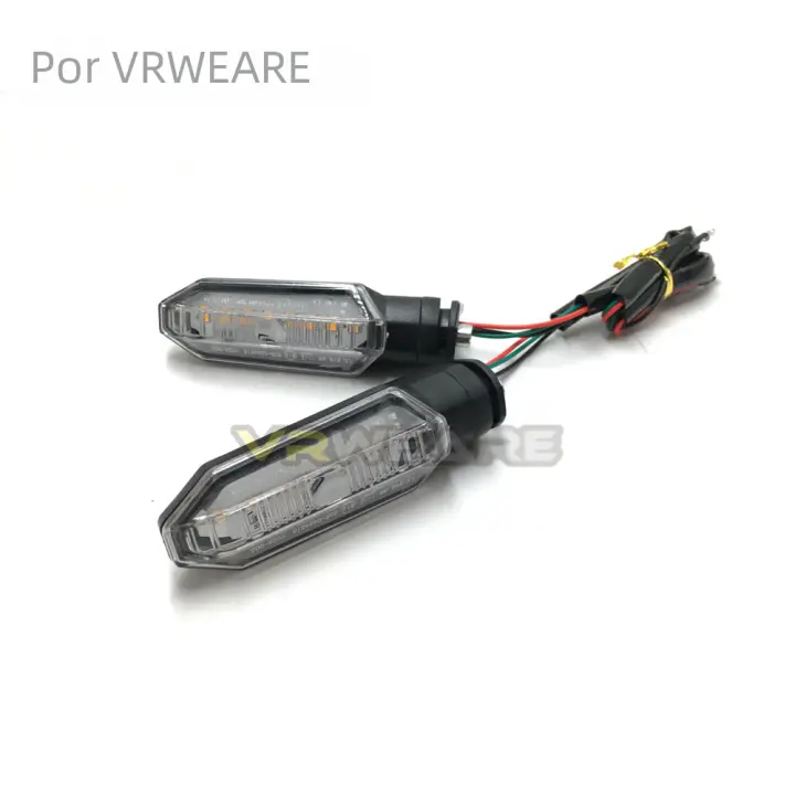 2Pcs Señales De Giro Para Motocicleta 8 LEDs Fluidez De Agua Indicador Flecha Lámparas Amarillas Para Honda RS150 XRE300 CRF300 X-ADV - 1