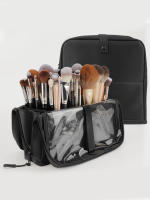 Bolsa Portátil Para Maquillaje De Capacidad Grande Multifuncional Con Cierre Magnético PVC Para Almacenamiento De Cepillos De Maquillaje - details 4