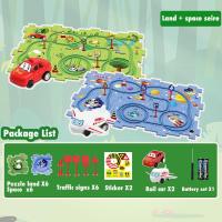 Juego de 2 autos de Carreras Educativos para niños, pista de Juguete, rompecabezas, Railway Ruta, Educational juego, Gift, Juguete adortado para niños de 2, 3, 4, 5 Y 6 años. - details 0