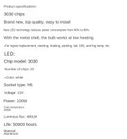 Faros LED Para Motocicleta 100W 20LED PX15D Alta Potencia Bombilla Eléctrica Luz Blanca 12V-24V Clavija Única Para Vehículos Eléctricos - details 0