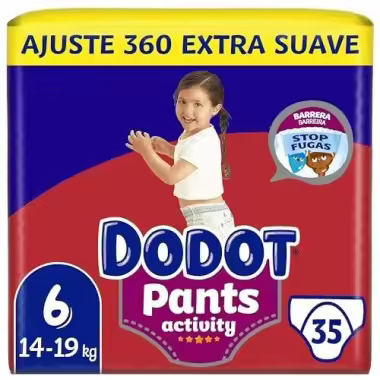 Pañales Dodot Activity Pants Talla 6 Extra (35 Uds) | Tipo Braguita Bebé Dodot Pants - 1