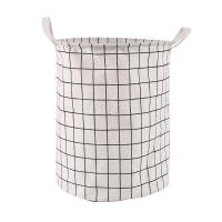 Cesta De Ropa Sucia Redonda 1pc Gran Capacidad Portátil De Algodón Para Lavandería Con Diseño Circular Ventilado Y Breathable - details 4