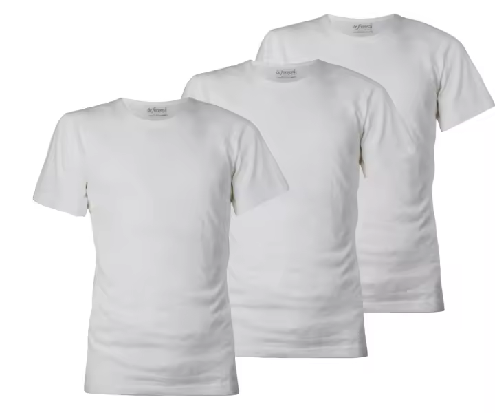 Camiseta de Hombre Cuello Redondo / V Cuello 100% Algodón Peinado de Fonseca, Pack de 3 Y 6 - 1