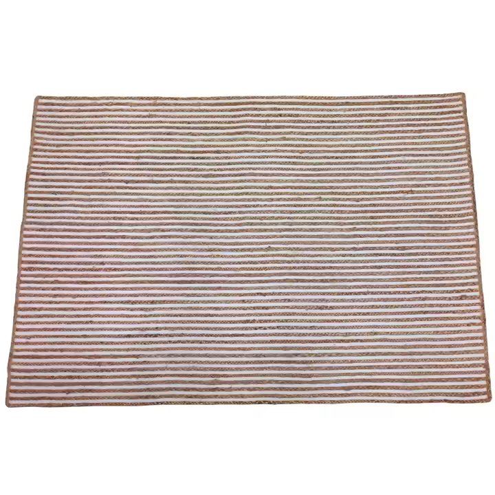 Alfombra Moorea 120x170 Cm - Yute y Algodón Trenzado - Aspecto Natural - 1