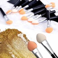 10Pcs Cepillo De Uñas Con Esponja Doble Cara Aplicador De Polvo De Uñas Pigmento De Espejo Stick De Sombra De Ojos Material De Esponja Tamaño 7.5*1cm - details 0