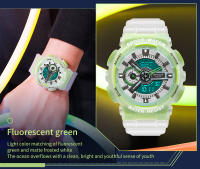 Reloj Deportivo Para Hombre SNADA 2025 Resistente Al Agua Con Pantalla Dual Fluorescente Y Cuarzo Digital Resina Correa Bucle Estilo Sport - details 10