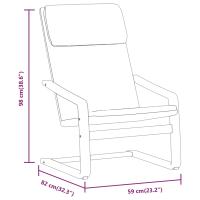 vidaXL Sillón de relax de tela gris claro - details 7