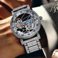 Reloj Mecánico De Lujo Para Hombres Con Correa De Acero Y Estilo Elegante Luz Blanca Grabado En El Eje Completamente Automático Resistente Al Agua - details 1