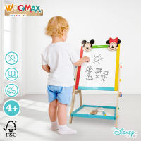 WOOMAX - Pizarra de madera Disney con doble cara para niños, diseño de Minnie y Mickey, mide 37,5x65 cm, incluye tizas, borrador y rotulador, ideal para dibujar y escribir, recomendada a partir de 4 años - details 4