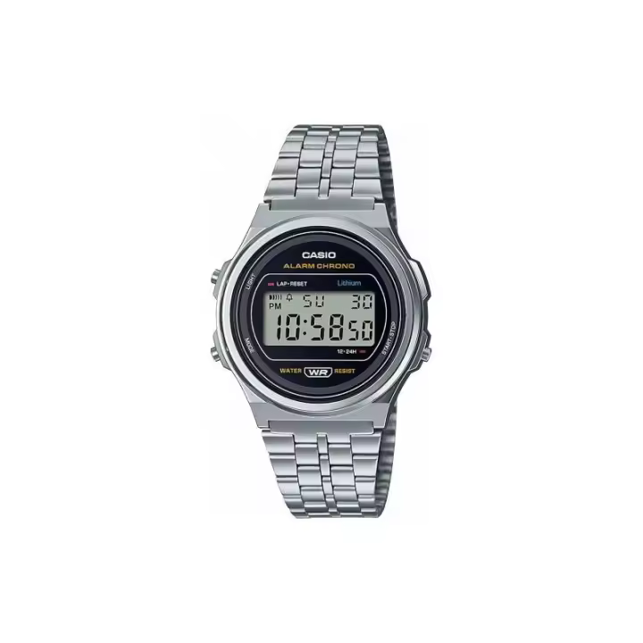 Reloj Casio A171WE-1AEF Unisex | Plateado | Acero Inoxidable | Luz LED - 1