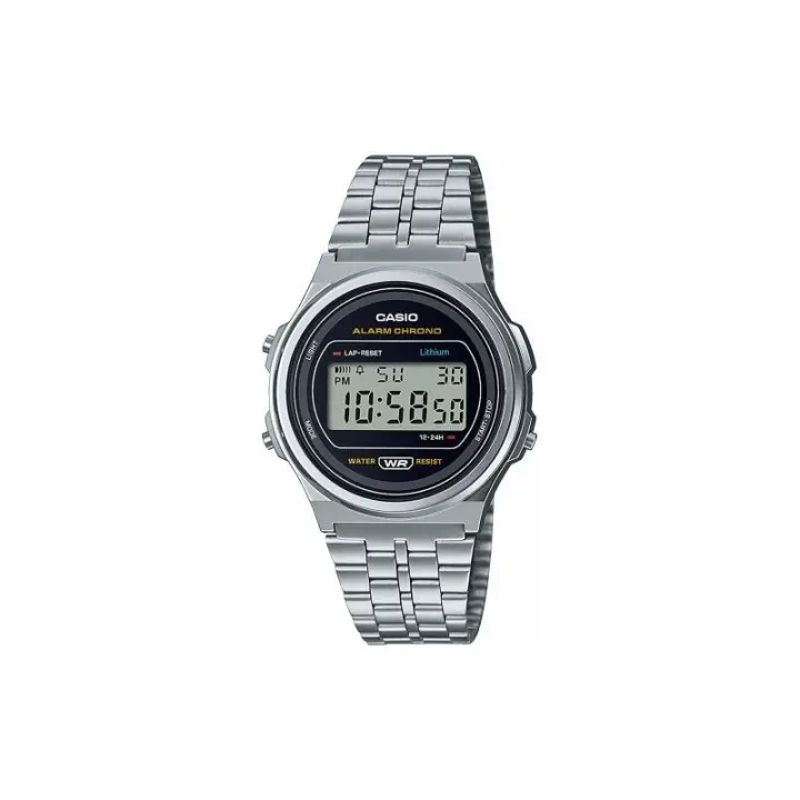 Reloj Casio A171WE-1AEF Unisex | Plateado | Acero Inoxidable | Luz LED - 1