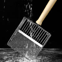 Shovel Para Basura De Gato De Acero Inoxidable Con Mango De Madera Fácil De Lavarse Y Resistente Al Rusticidad Herramienta De Limpieza Del Lodo Para Gatos - details 6