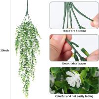 Vine De Hojas De Eucalipto Artificial De 30 Pulgadas Para Decoración De Hogar Jardín Boda Y Decoración Exterior Accesorios De Plantas Falsas - details 4