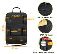 BARAC Organizador de asiento trasero de coche con pantalla táctil, soporte para tableta, bolsillos de almacenamiento, cubierta, protectores traseros de asiento de coche para viajes, niños - details 2